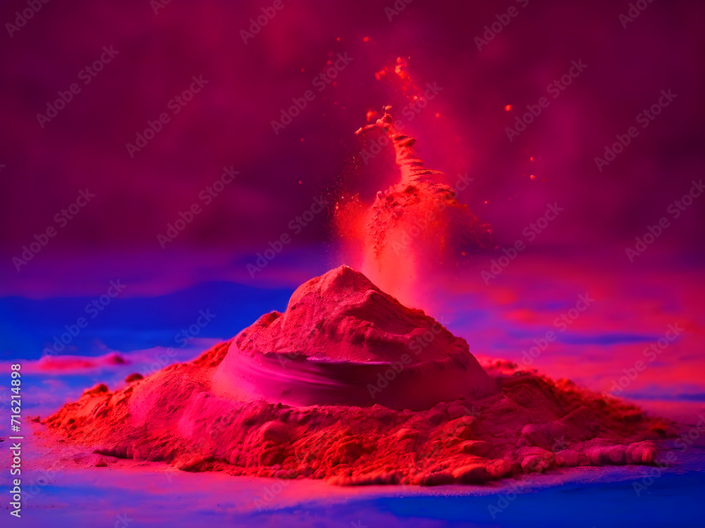 Holi colorful paint color powder explosions  background. Generative Ai