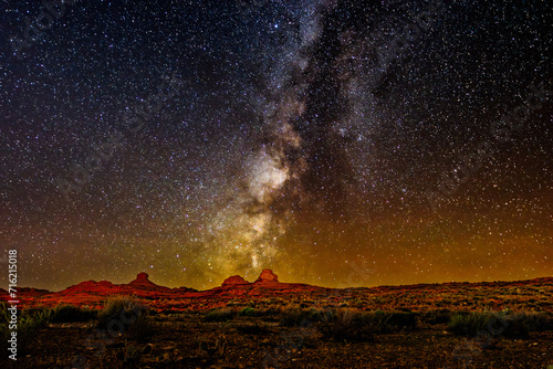 Milky Way over Beehives Formation in Glen Canyon National Recreation Area near Page, Arizona