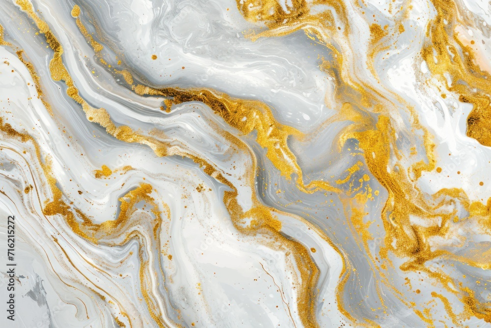 Marbleized Elegance White and Gold Texture Marbleized Elegance White and Gold Texture