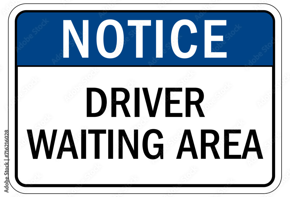 Truck driver sign driver waiting area