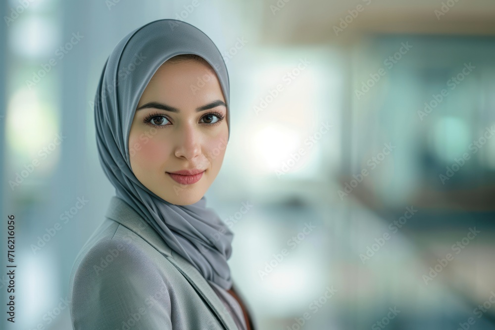 Radiating beauty a Muslim businesswoman Radiating beauty a Muslim businesswoman