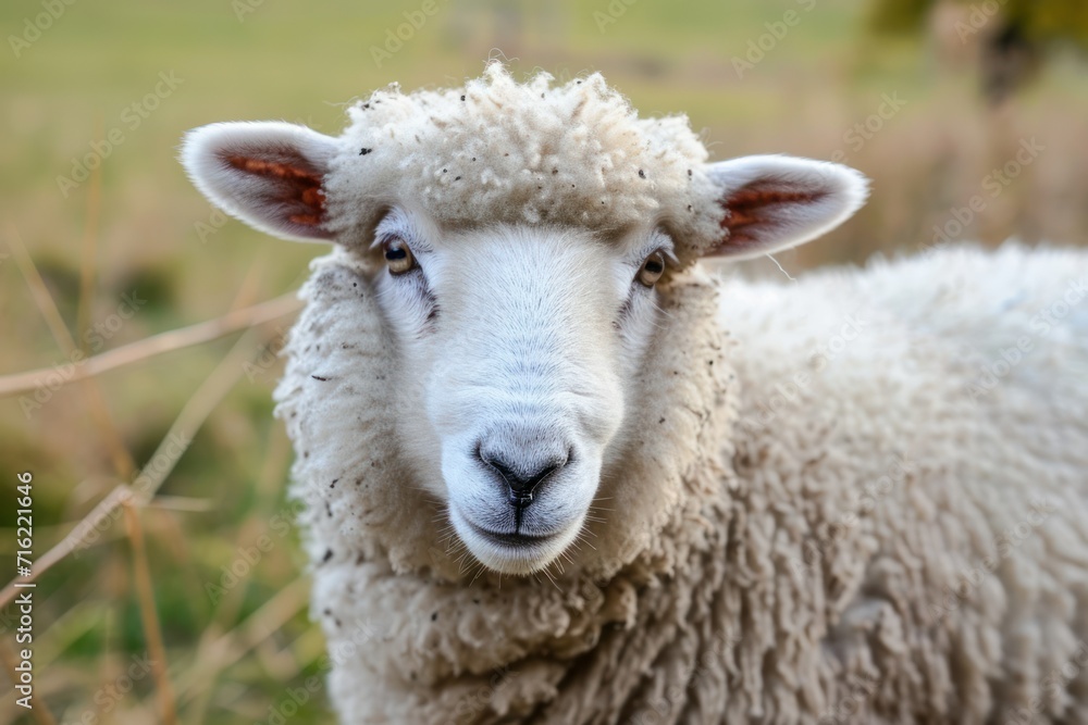 a sheep on a farm