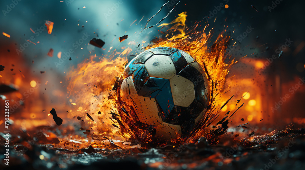 Fototapeta premium ball on fire