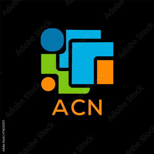 ACN Letter logo design template vector. ACN Business abstract connection vector logo. ACN icon circle logotype.
