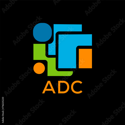 ADC Letter logo design template vector. ADC Business abstract connection vector logo. ADC icon circle logotype.
