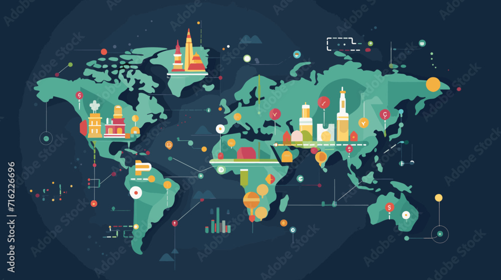 World wide business concept image. Vector illustration. World wide business concept image. Vector illustration.