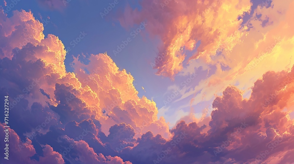 Floating Clouds Adorning a Breathtaking Sky Floating Clouds Adorning a Breathtaking Sky