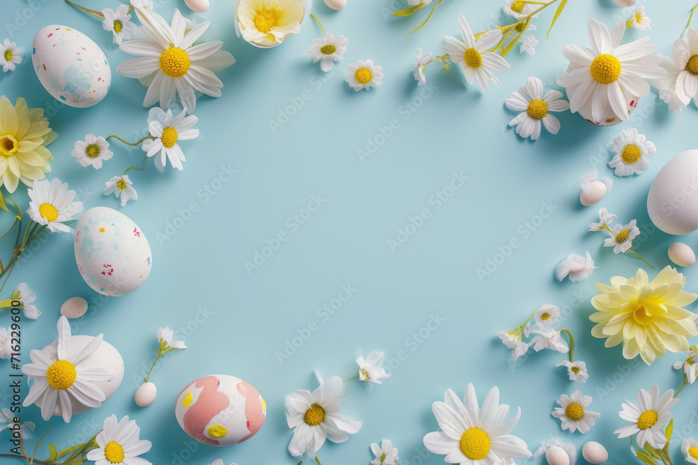 Easter Background Mockup with large empty space in the center Easter Background Mockup with large empty space in the center