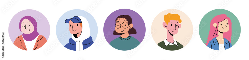 Avatar Creator Illustrations. Set of Avatar Creator Illustrations. Avatar Creator Illustrations. Set of Avatar Creator Illustrations.