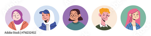 Avatar Creator Illustrations. Set of Avatar Creator Illustrations.