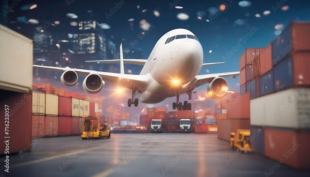 Global business logistics import export background generated by Ai
