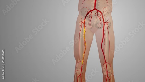 Peripheral artery bypass surgery medical animation
