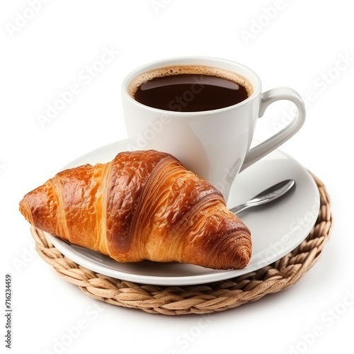 cup of coffee and croissant