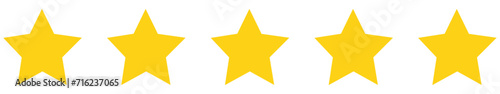 Five stars rating icon. Five stars customer product rating. Vector illustration. Premium quality. Golden stars, black star