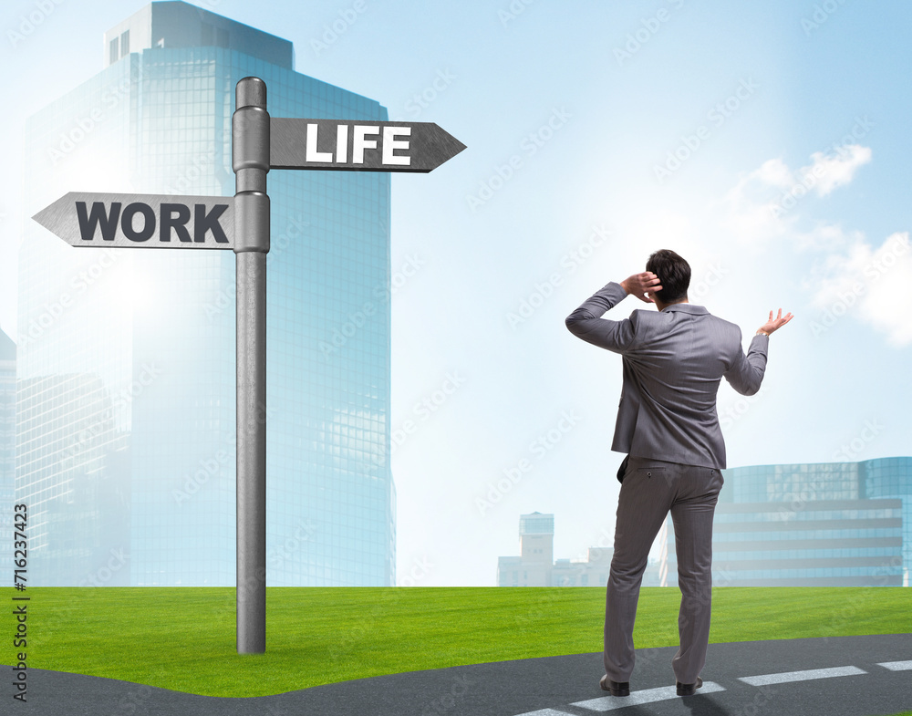 Work life or home balance business concept Work life or home balance business concept