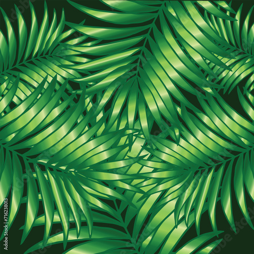 Palm leaf seamless background pattern