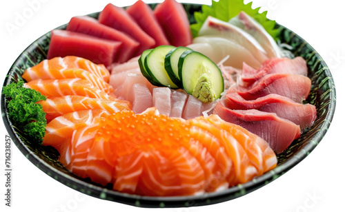 Sashimi Japanese food on a transparent background