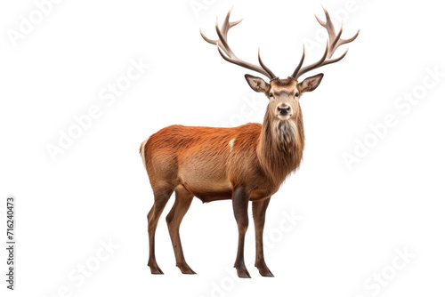 The Beautiful Red Deer Stag Isolated On Transparent Background photo