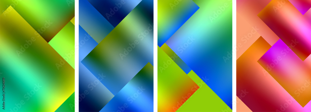 Colorful metal square abstract poster backgrounds Colorful metal square abstract poster backgrounds