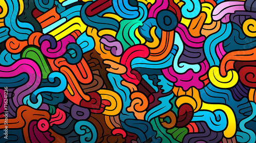 Abstract seamless doodle background  artistic background