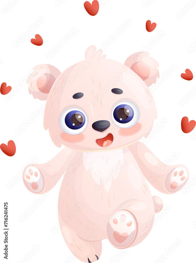 Obraz premium enamored polar white bear