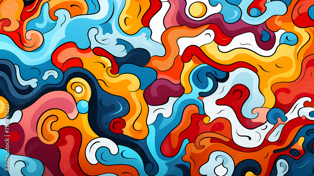 Abstract seamless doodle background, artistic background Abstract seamless doodle background, artistic background