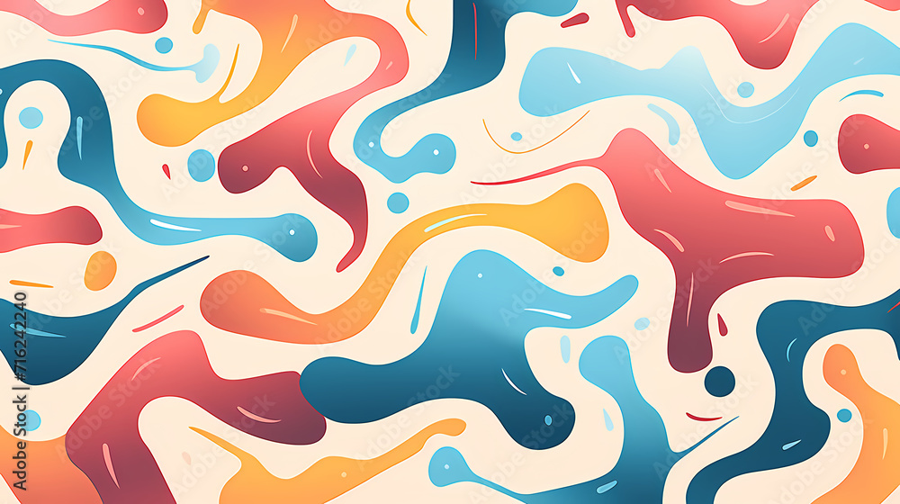 Funny doodle seamless pattern, artistic background Funny doodle seamless pattern, artistic background