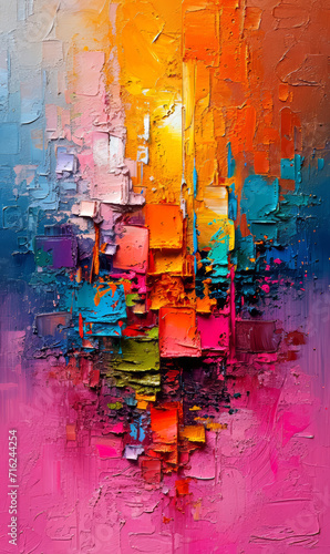 Colorful abstract background painted on the wall.
