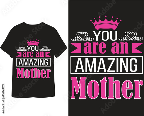 Mother's day tshirt design mom illustration premium vector