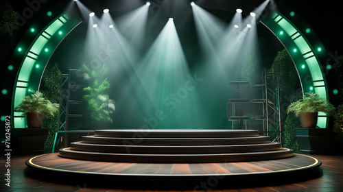 stage with lights