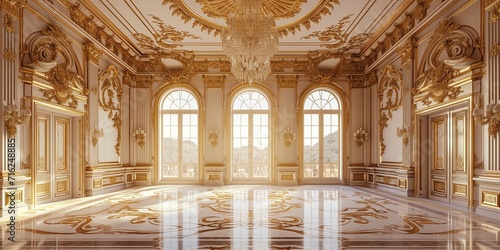 A classic extravagant European Style Palace Room