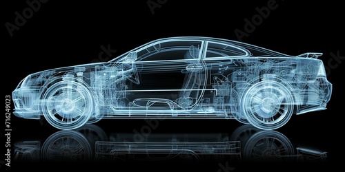 transparent car under x-ray © xartproduction