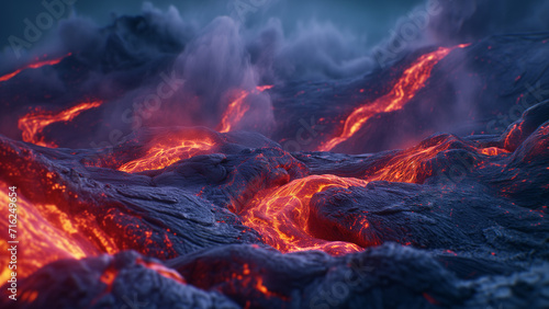 Fiery Serenade: An Ultra-Realistic Lava Landscape