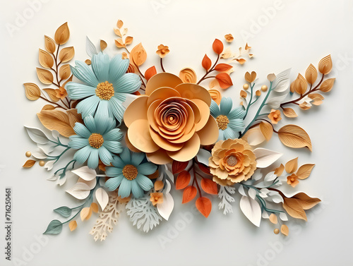 Colorful and beautiful flower image background © k design