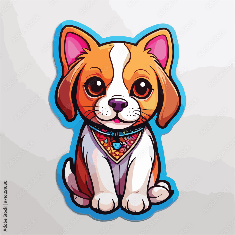 So cute cat Sticker Folk Art So cute cat Sticker Folk Art