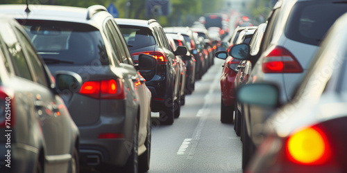 Wallpaper Mural Traffic jam on a busy city highway Torontodigital.ca