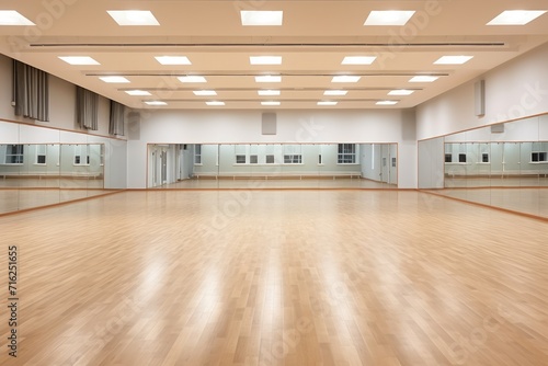 Bright Modern training dance hall interior photo