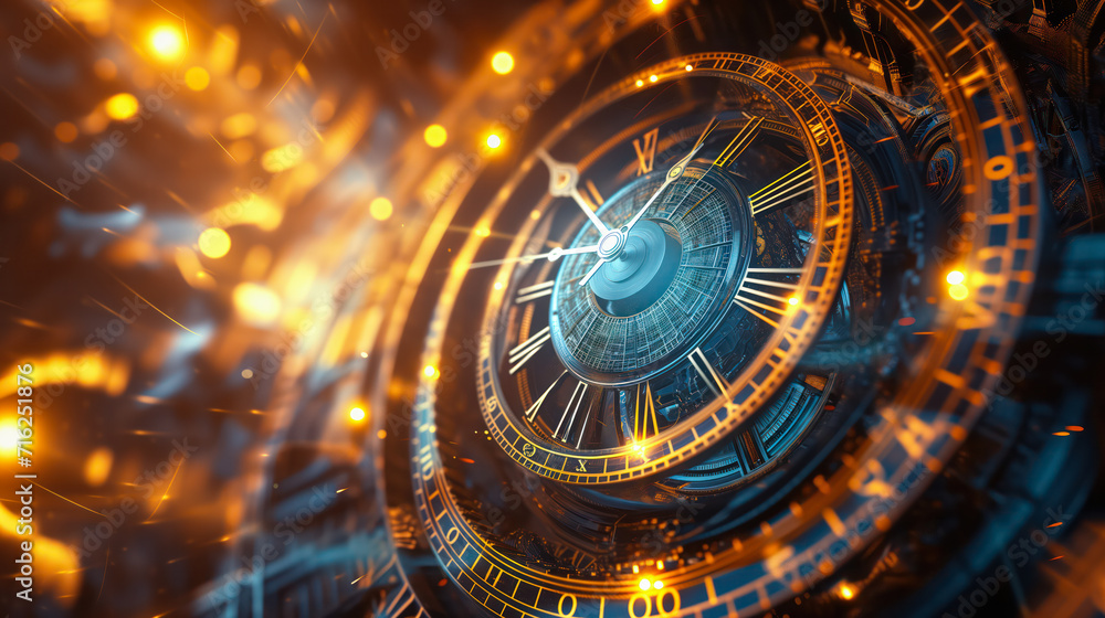 Time Machine Concept Abstract Background