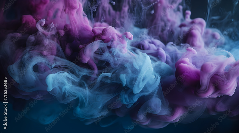 Abstract blue purple smoky motion swirl effect on the black backgrounds. Abstract blue purple smoky motion swirl effect on the black backgrounds.
