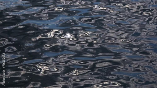 Closeup shot of the shimmering sea. Seto inland sea. 4K
