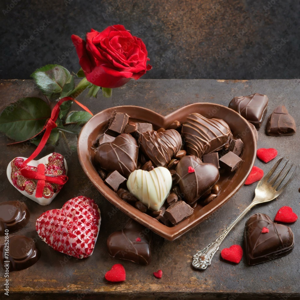 Heart-Shaped Chocolate Delights for Valentine's Day.. Heart-Shaped Chocolate Delights for Valentine's Day..
