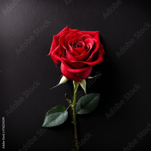 Red Roses on a black background