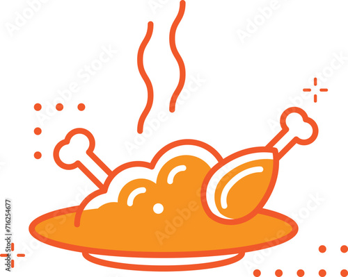 Biryani logo template, suitable for restaurant, food truck and cafe
