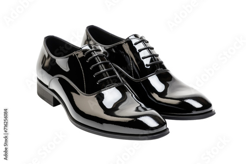 Shining Leather Oxfords Isolated On Transparent Background