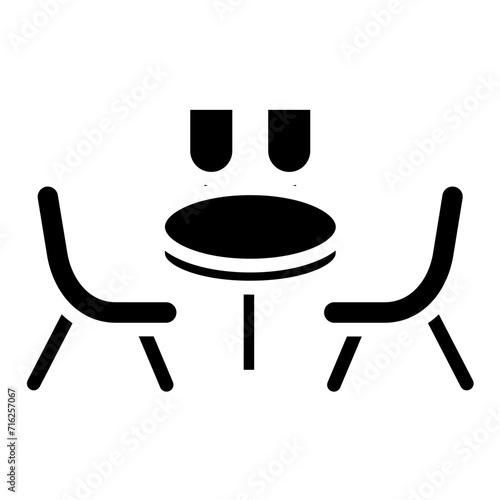 Cafe Table Icon Style