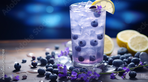 blueberry and lavender calm blueberries mixed with lemon photo