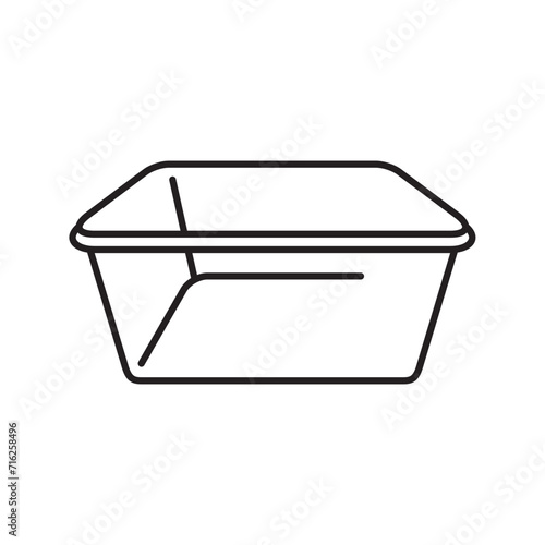 salad container icon. editable icon vectors on white background. Tableware, bowls, plates, High quality design element. Editable linear style stroke. Vector icon. © Robert Kim
