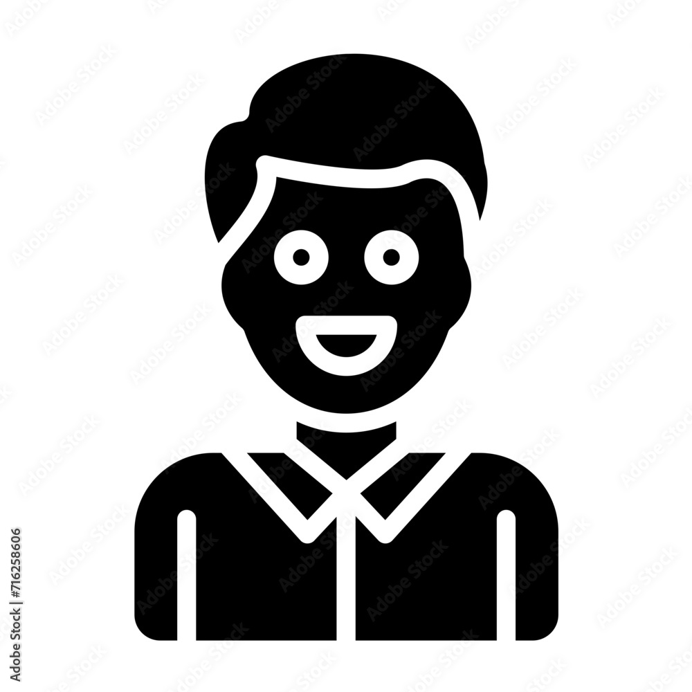 Happy Man Icon Style