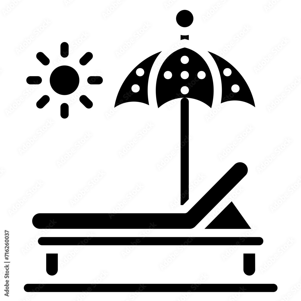 Sunbed Icon Style Sunbed Icon Style