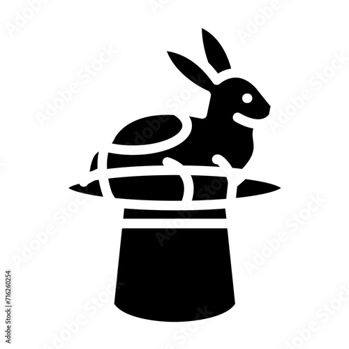 Rabbit In Hat Icon Style